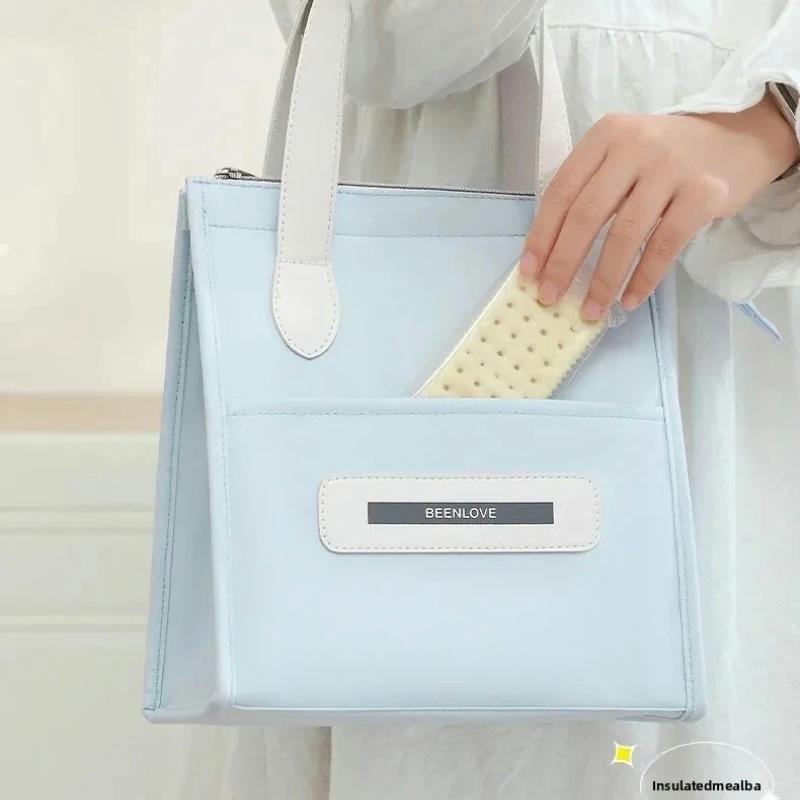 Portable Lunch Bag Insulated Refrigerated Food Safety Warm Lunch Bag Girls Warm Food Picnic Lunch Bag Ladies Lunch Bag