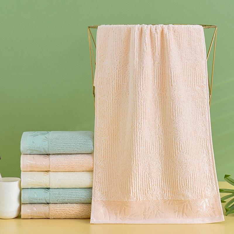 Solid Color Bamboo Charcoal Face Towel with Custom Logo