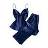 Pyjamas Frühling und Sommer Hosenträger Lange Hosen Anzug Mode Sexy Dünnschliff Simulation Seide Homewear