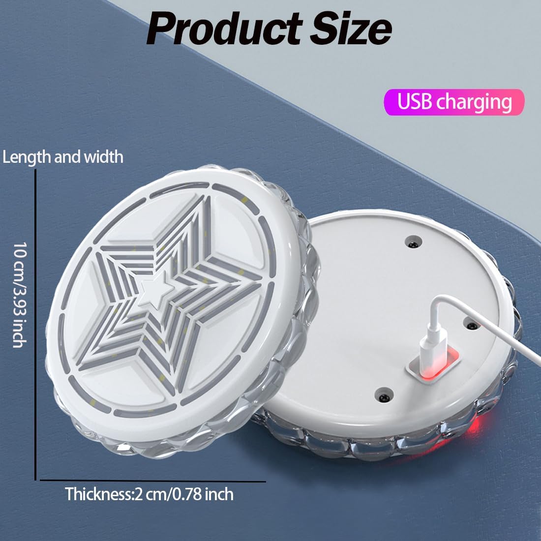 

Car Led Lights Interior,Magnetic Car Ceiling Light,USB Rechargeable Car Interior Reading Light,LED Car Atmosphere Light,for