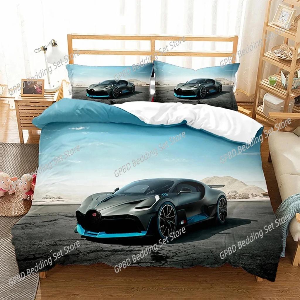 Comforter 3D Print Sports Car Bedding Set 3D Printed Suitable For Bedroom Kids Home Textile