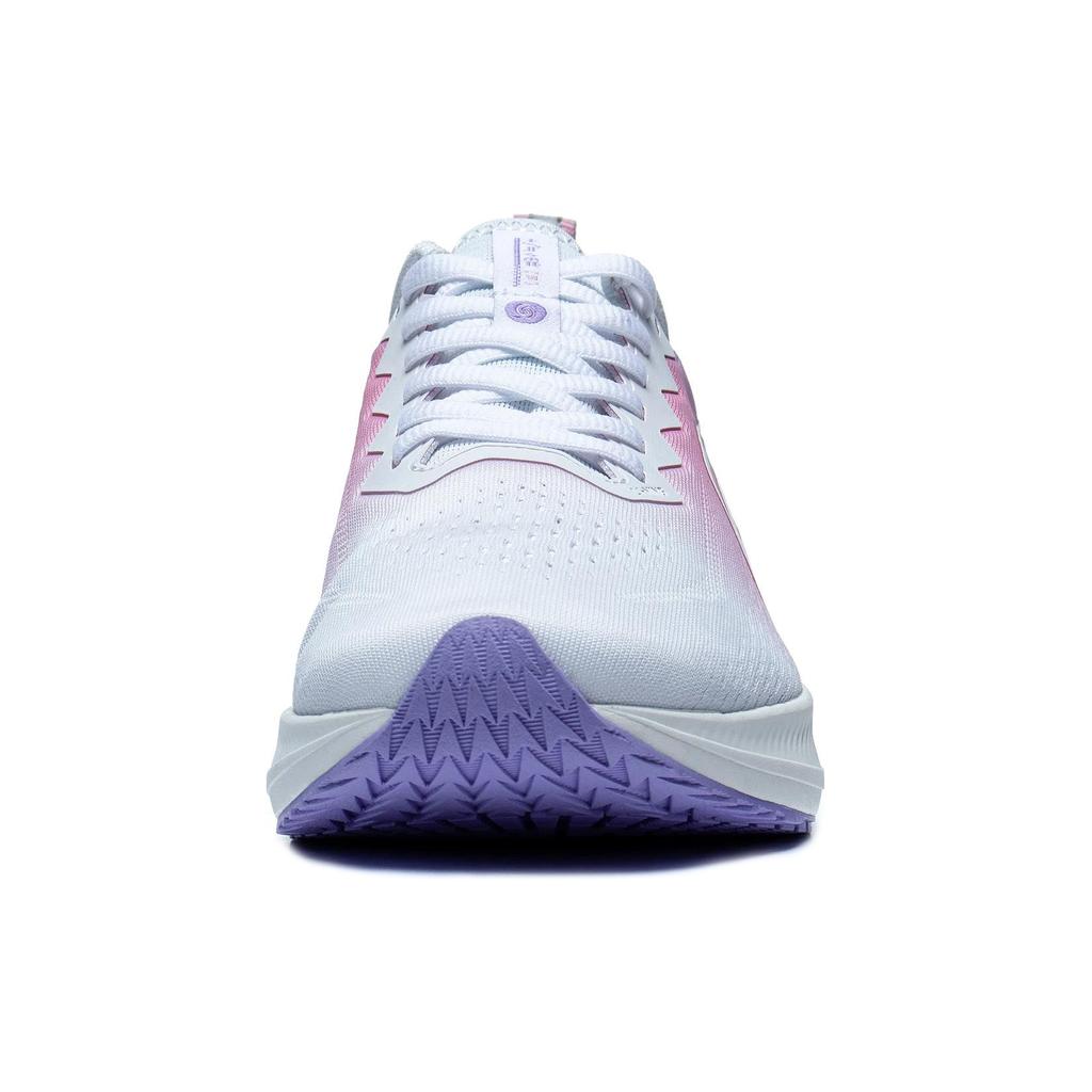 New LiNing Red Hare 6 Cushioning Breathable Rebound Low Top Running Shoes Women's White Pink Purple ARMT016-14