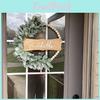 Welcome Door Wreath With Faux Flower And Wooden Beads For Garden Decor And Wall Art