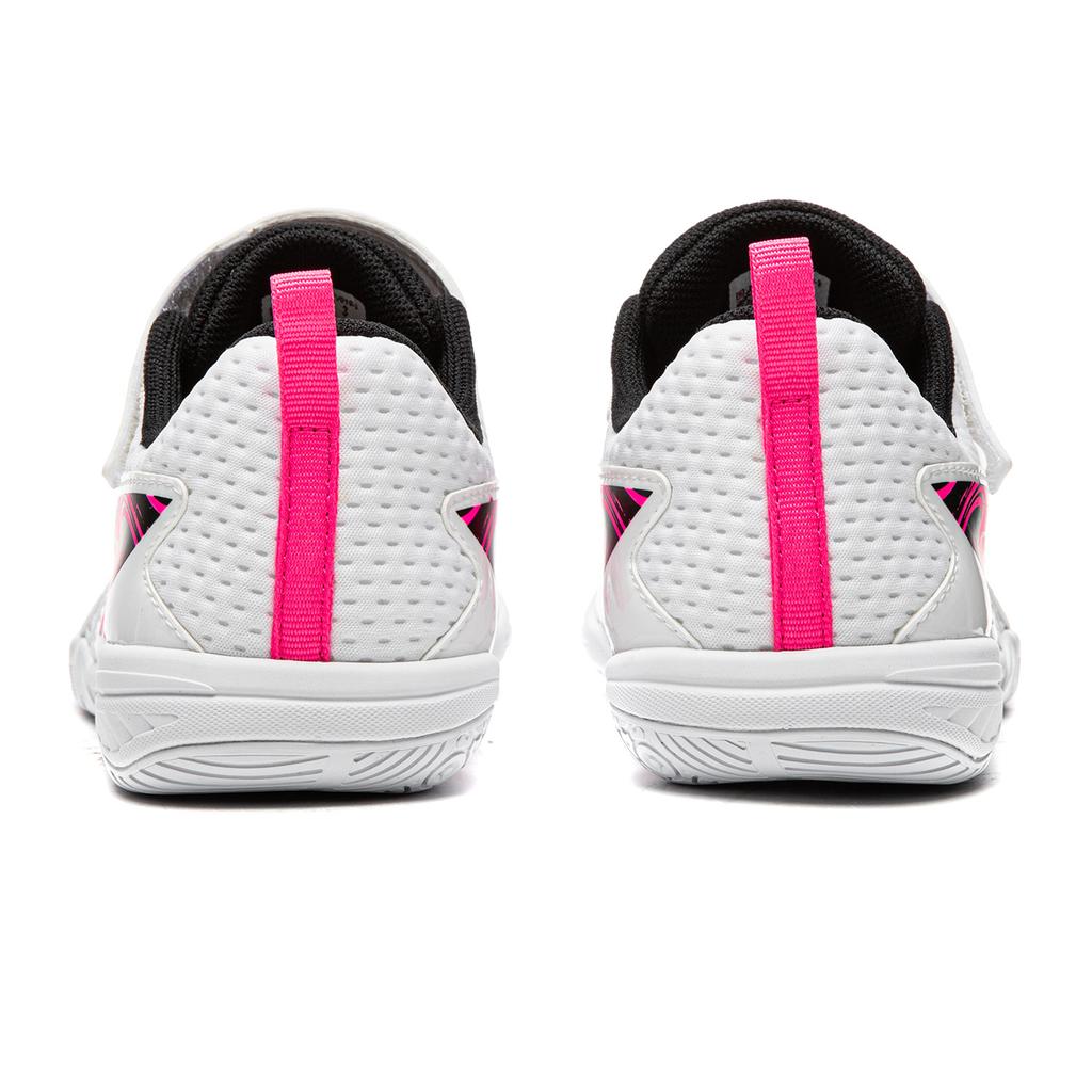 Li Ning Table Tennis Series Mesh Qilin 3.0 Velcro Design Training Shoes Kids sneakers White Black Fluorescent-Pink APPV019-9