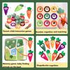Montessori Carrot Harvest Game Cotton Shape Color Classification Matching Recognition Puzzle Toys