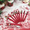 Hot-selling Christmas Red Ballpoint Pen, Retractable Gel Pen Creative Student Office Supplies