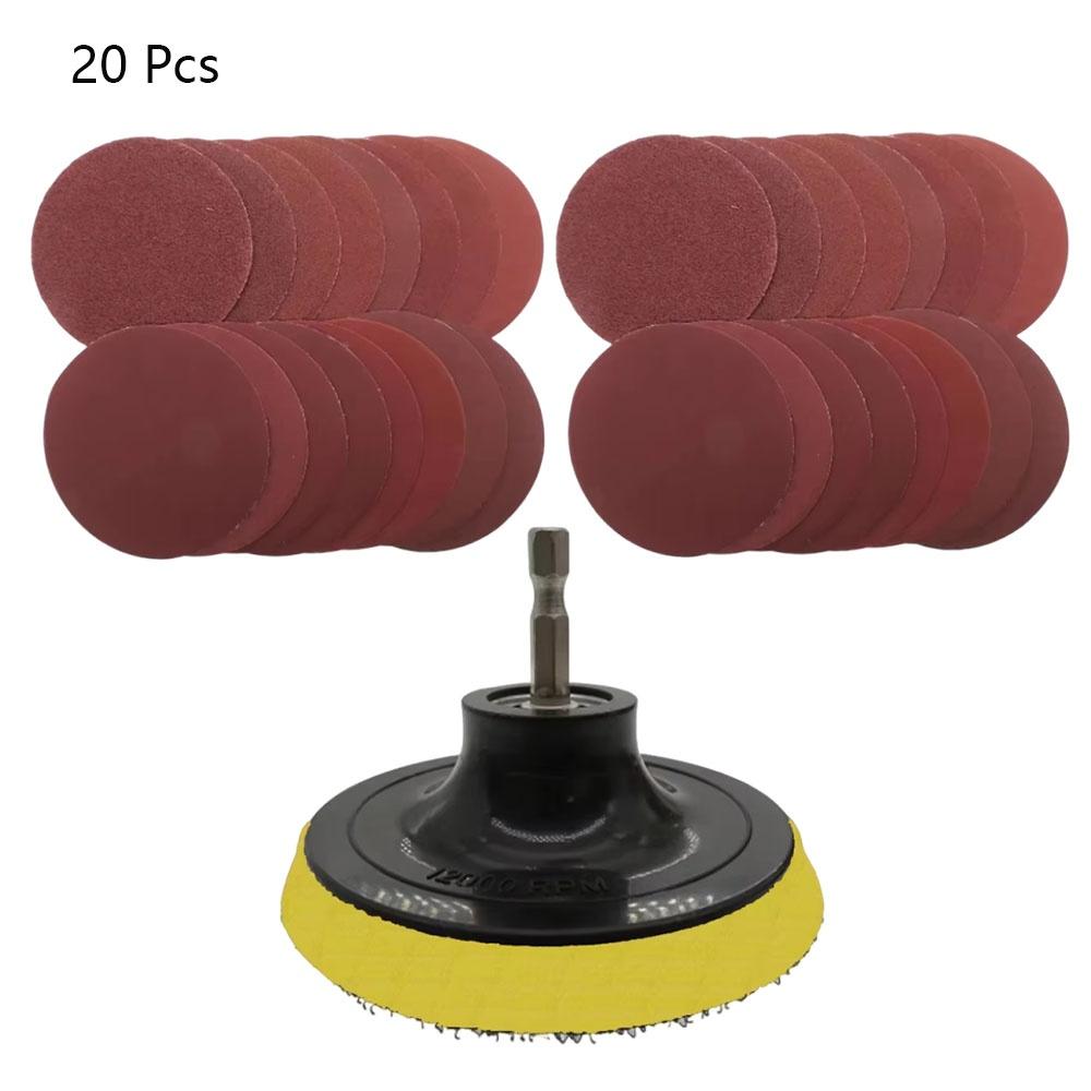 10Pcs 100mm Sanding Disc 60-240 Grit Sandpaper Buffing Wheel Hook And Loop Backing Pads For Electric Drill Grinder Rotary Tools