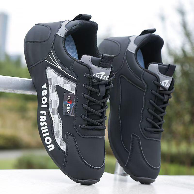 Neue Leder Freizeitschuhe leichte weiche Sohle Sneaker Dad Shoes rutschfeste Studenten Laufschuhe