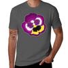 Purple Pansy Flower Tshirt Casual Minimalist Short Sleeve Top Tshirt
