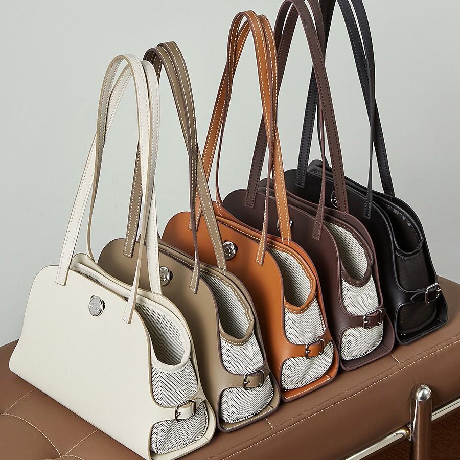 New Handbag High-Quality Texture Single Shoulder Women's Bag Old Money Style Shell Bag Fashion Color-Block Retro Underarm Handbag