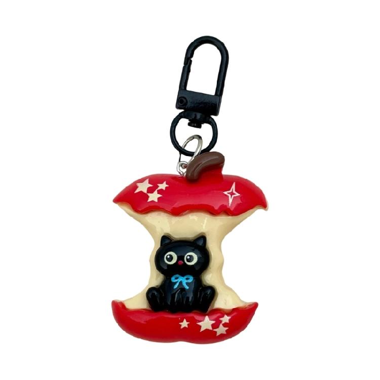 

Cartoon Black Cats Keychain with Lovely Design Resin Charm Pendant for Best Friend Gift Expressive Friendship Present