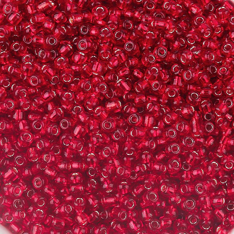 Forsølvede 3 mm glassfrøperler for DIY-smykker - Flere farger