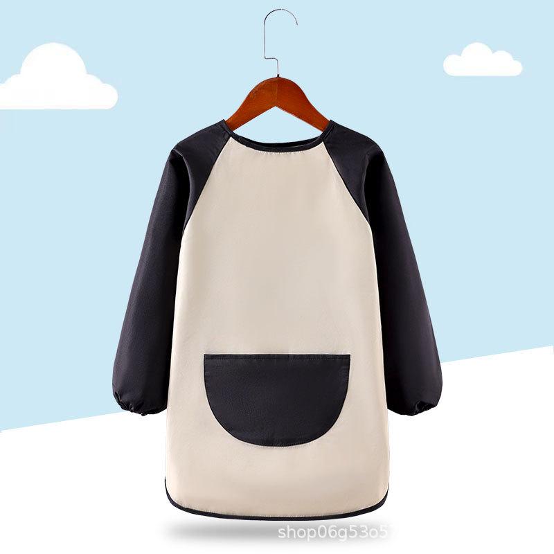 Grembiule Artistico Impermeabile Personalizzato per Bambini - Manica Lunga con Laccetti, Vestiti da Pittura Anti-Macchia