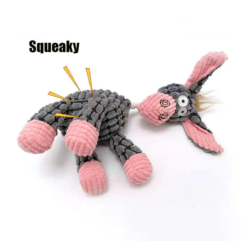 Buy 1 Get 1 FREE! Surprise Gift Durable Squeaky Plush Dog Chew Toy for Aggressive Chewers Interactive Teeth Cleaning Pet Toy