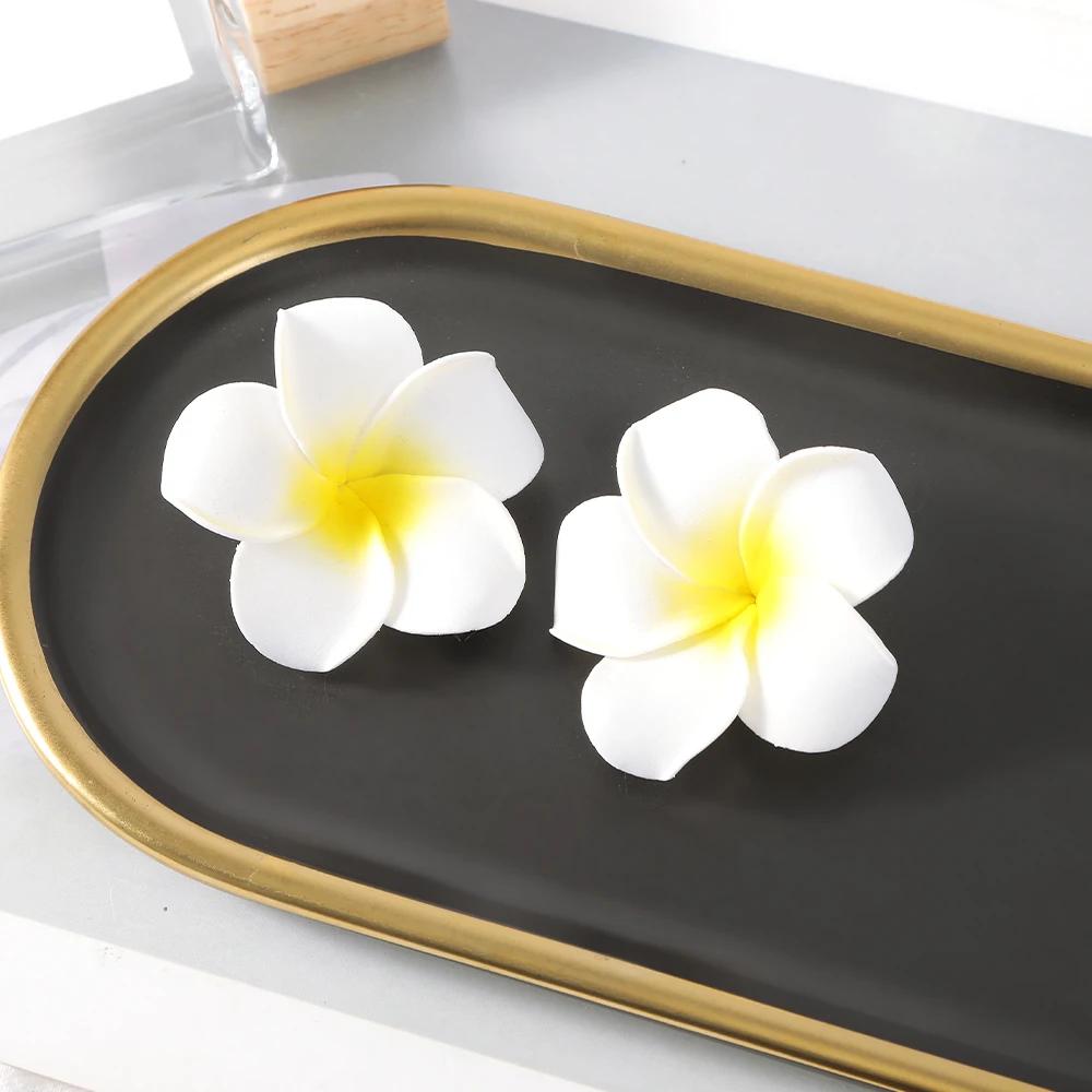 2/10PCS New Plumeria Flower Hair Clips Women Girls Lovely Egg Flower Barrette Hawaiian Wedding Bridal Hair Accessories