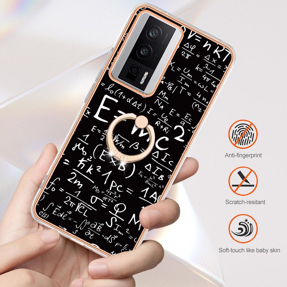 Luxury IMD Electroplating Frame TPU Shockproof Phone Case Metal Ring Stand For Redmi Note 12S 11S 12Pro/Xiaomi 11 Lite/13 Lite/POCO F5/POCO X5