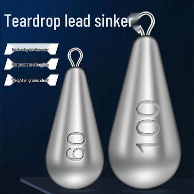 Aluminum Anti-Snagging Water-Drop Sinker for Long-Distance Off-Bottom Raft Fishing