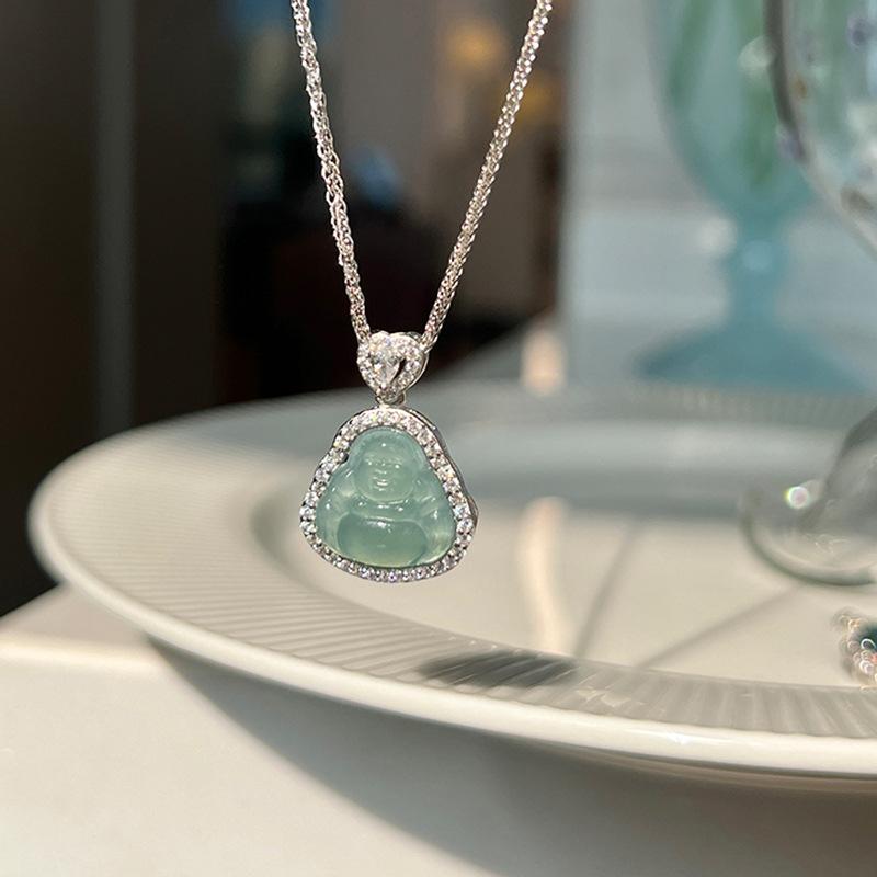 

Новое китайское ожерелье Будды-Дюка, женское, в национальном стиле, ретро, темперамент, легкая, роскошная, нишевая, уникальная, универсальная, шейная, ключичная цепочка