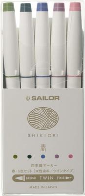 Sailor fountain pen Pen Four Seasons Marker Spring 5 Color Set Water-based 25-5101-001
