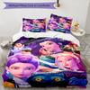3pcs Kpop Hunter1 pattern bedding set duvet cover set includes duvet cover &pillowcases, perfect all season bedroom decoration & gift