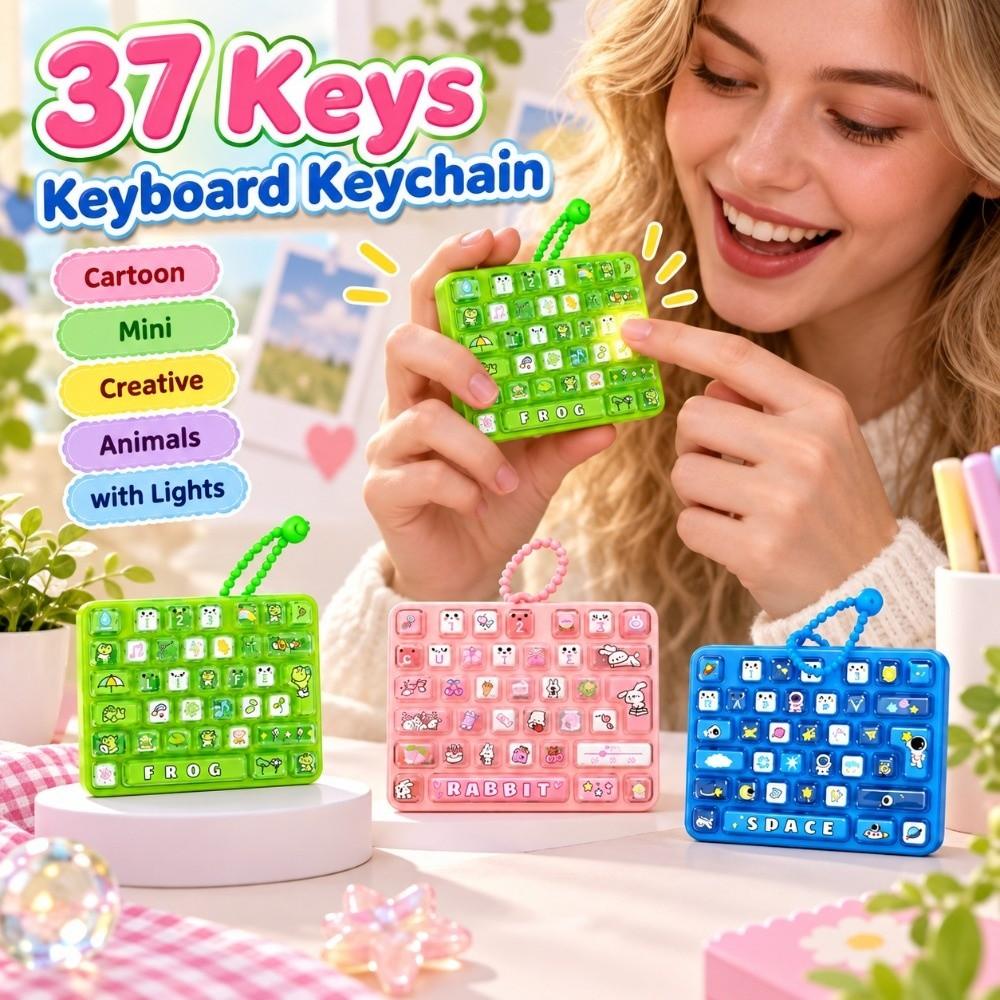 Animals Fingertip Button Keyring Cartoon Keyboard Clicker Keychain  Office Use