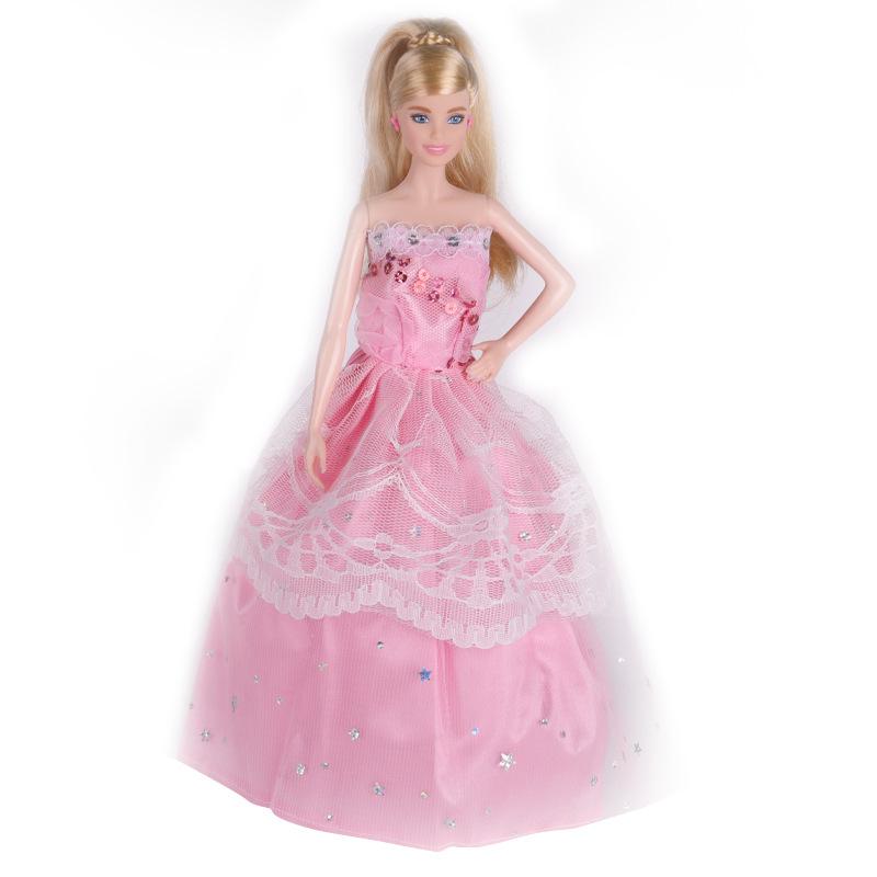 30cm Puppenkleidung Hochzeitskleid Prinzessin Schleppe Rock Abendkleid Mädchen Spielzeug
