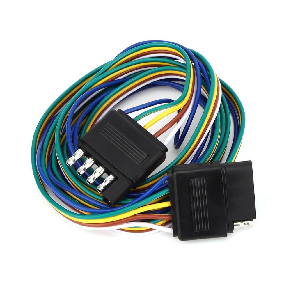 5-Pin Trailer Connector Flat Trailer Socket Wiring Harness for Most RVs and Trailers Camper Refit