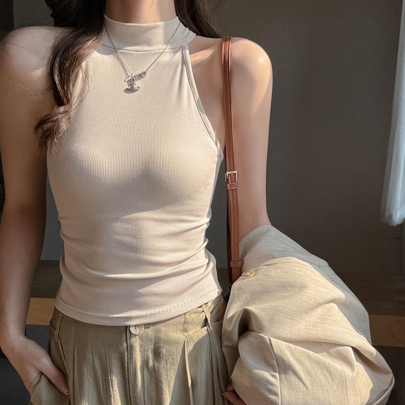 Round Neck Sleeveless Sexy Spring and Summer Camisole Tops for Women