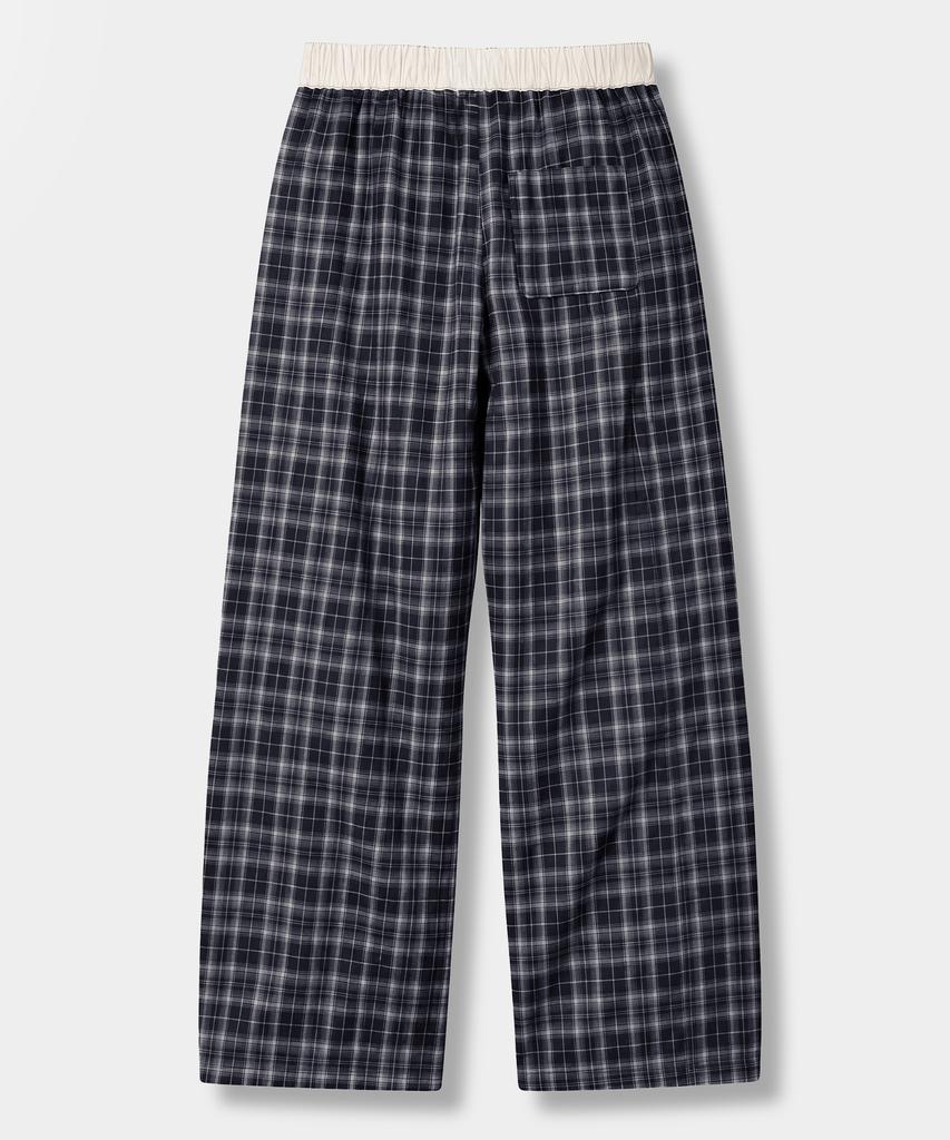 EUGGEN Plaid Check Layered Pants_2 Color