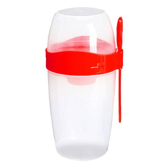 Tragbare Frühstück Haferflocken Müsli Nuss Joghurt Salat Tasse mit Gabel Löffel Doppel Schicht Große Kapazität Soja Milch Tasse Haushalts liefert