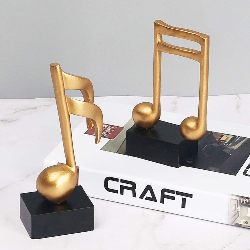 DOITOOL 3pcs Music Note Decor Musical Note Figurines Tabletop Musical Sculptures Resin Statue Crafts Music Note Figurine for Table Centerpiece Crafts