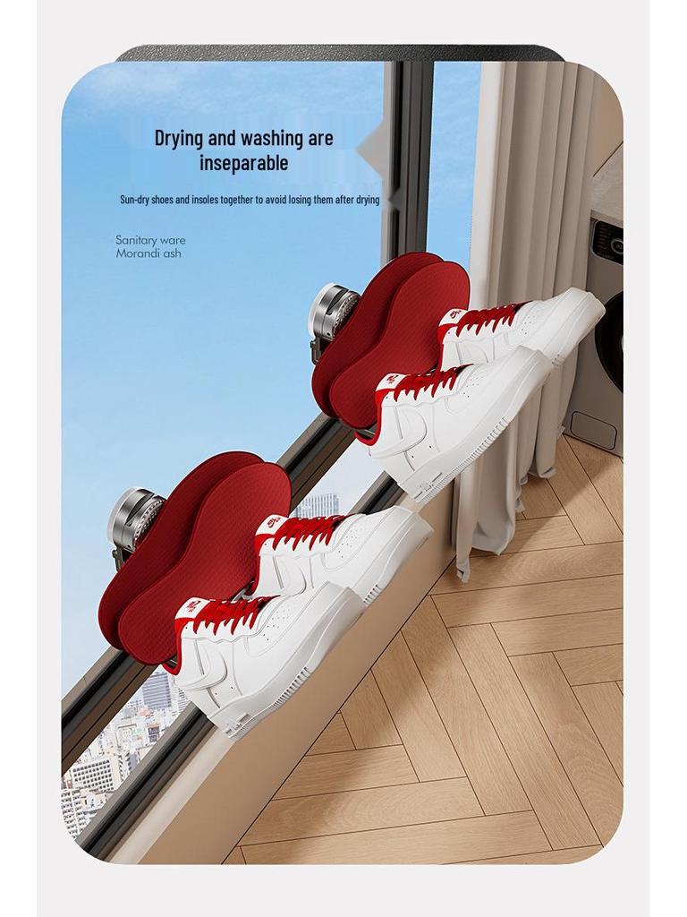 Suction Cup Shoe Rack: No-Punch Balcony Sandal & Shoe Drying Solution