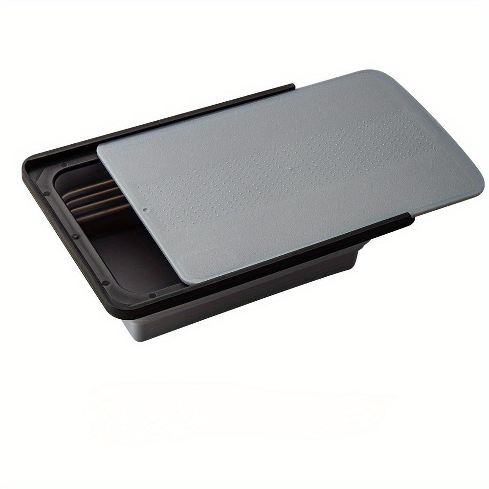 

Складная корзина для сушки, разделочная доска для кухни, многофункциональная корзина для мытья овощей, портативный фильтр для пикника на открытом воздухе, синий серый