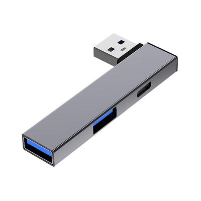 4 In 1 USB3.0 Hub with USB3.0,USB2.0Port USB To Type C+2USB Adapter USB Splitter 5Gbps USB C Data Port 480Mbps USB2.0