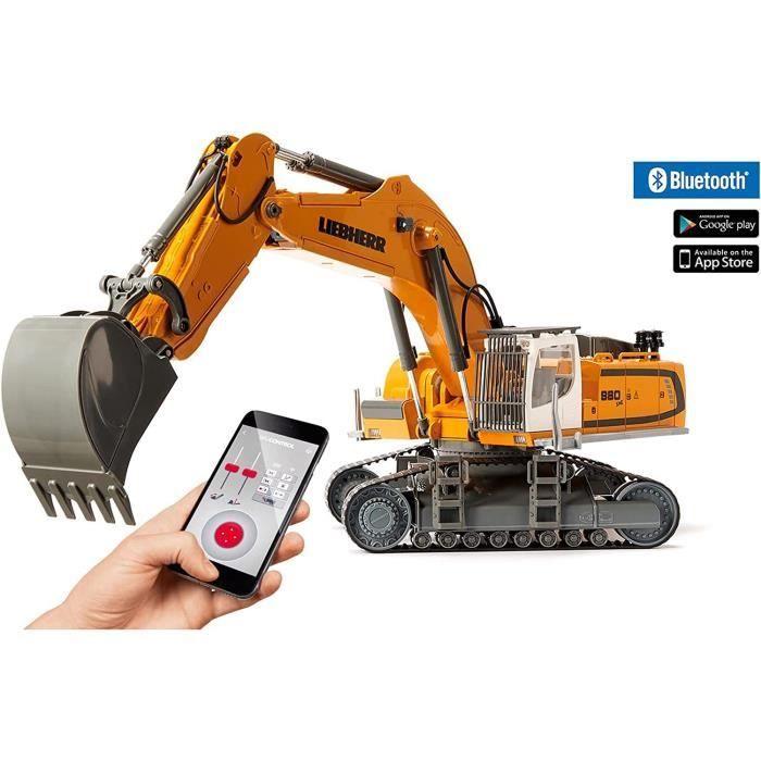 Jouet - siku - liebherr r980 sme - télécommandé - métal - orange