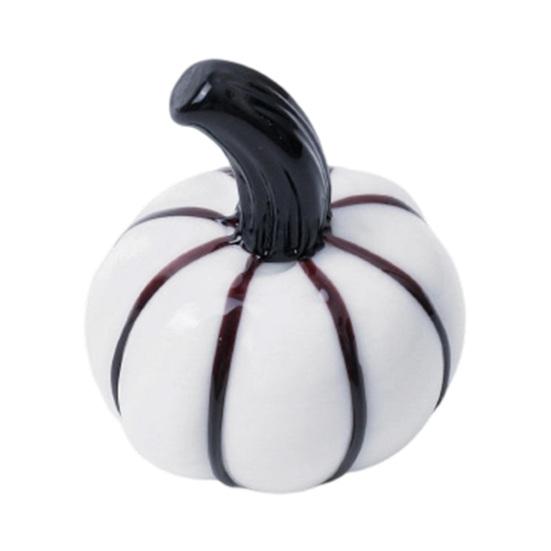 Hand Blown Glass Pumpkin Figurine Mini Halloween Thanksgiving Pumpkin Statue