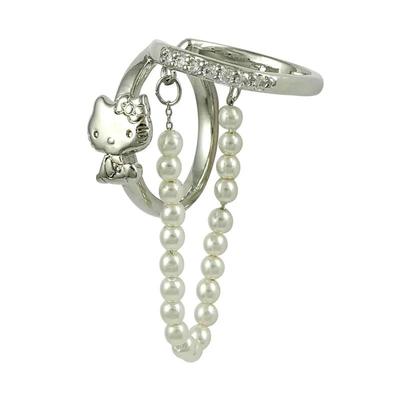 Sanrio Hello Kitty Double Ear Cuff D Silver Japan NEW Sanrio Characters