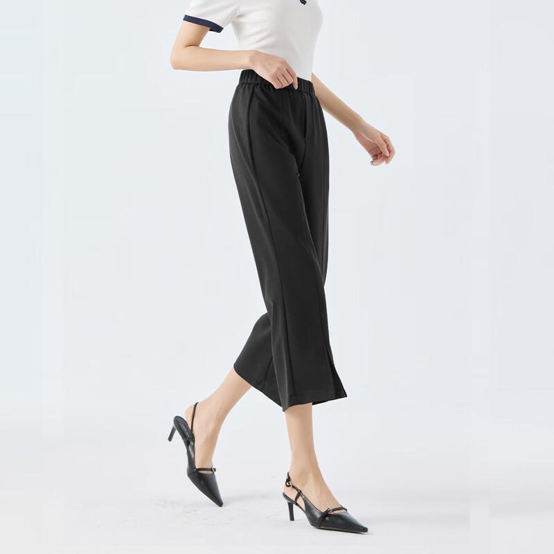 FivePlus Women's Summer High-Waist Cropped Straight-Leg Suit Trousers