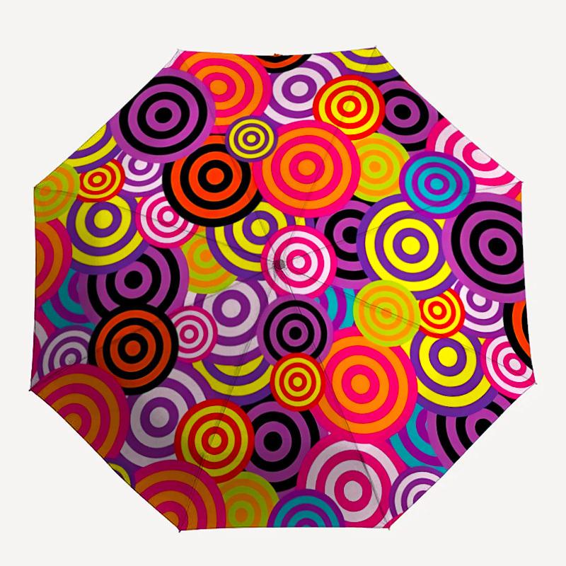 

1pc Colorful Circles Folding Umbrella, Durable, Suitable for Outdoor Activities or Rain, Suitable for Commuting yy251027130