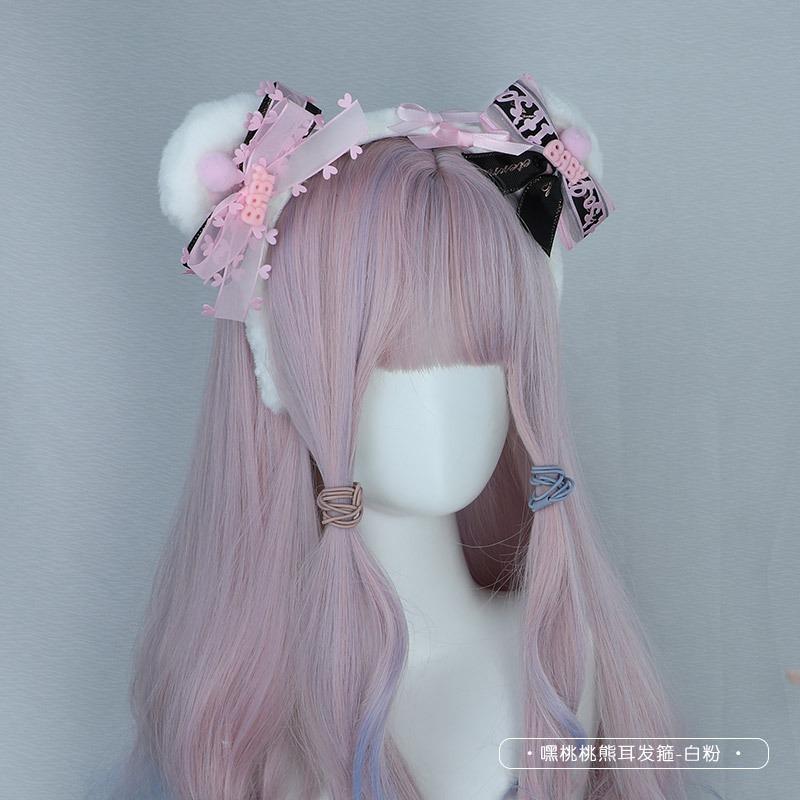 Ein handgemachtes japanisches niedliches Plüschbärenohr Olita Kopfschmuck Cosplay-Accessoires Tierohr Stirnband