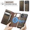 For iPhone 17 Pro Max Case CASEME C49 Compatible with MagSafe RFID Blocking Detachable Wallet Leather Phone Cover
