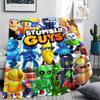 1PC Stumble Guys Print Flannel Blanket, High quality Comfortable for All Seasons, Home Decor, Warmth and Comfort, Perfect for Christmas Gifts184