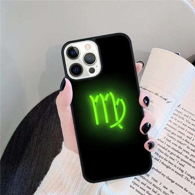 Neon Zodiac Signs Coque Shell For iPhone 17 Air 15 16 14 13 12 Pro Max 11 Pro Max Plus Phone Case Cover