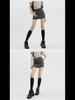 American Retro Gray High-Waist A-Line Skirt for Women - Spring 2024 Slim Fit