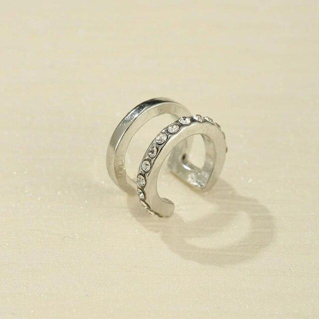 

Модные изысканные серьги-кольца со стразами и камнями, женские серьги-манжеты для тонких женских левых серег, комплект ювелирных изделий для вечеринки