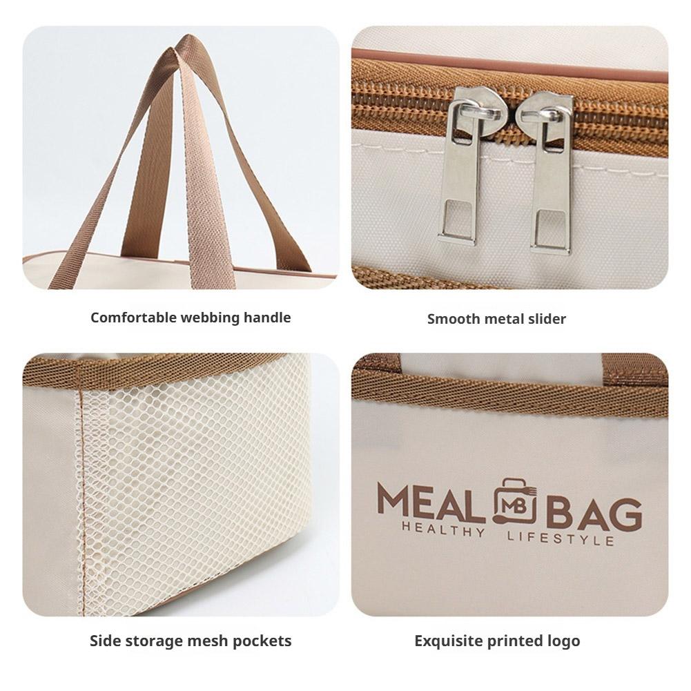 Portable Thermal Bag Food Insulated Box Waterproof Shoulder Strap Insulated Box, Hand-held Lunch Box Bag Large Capacity