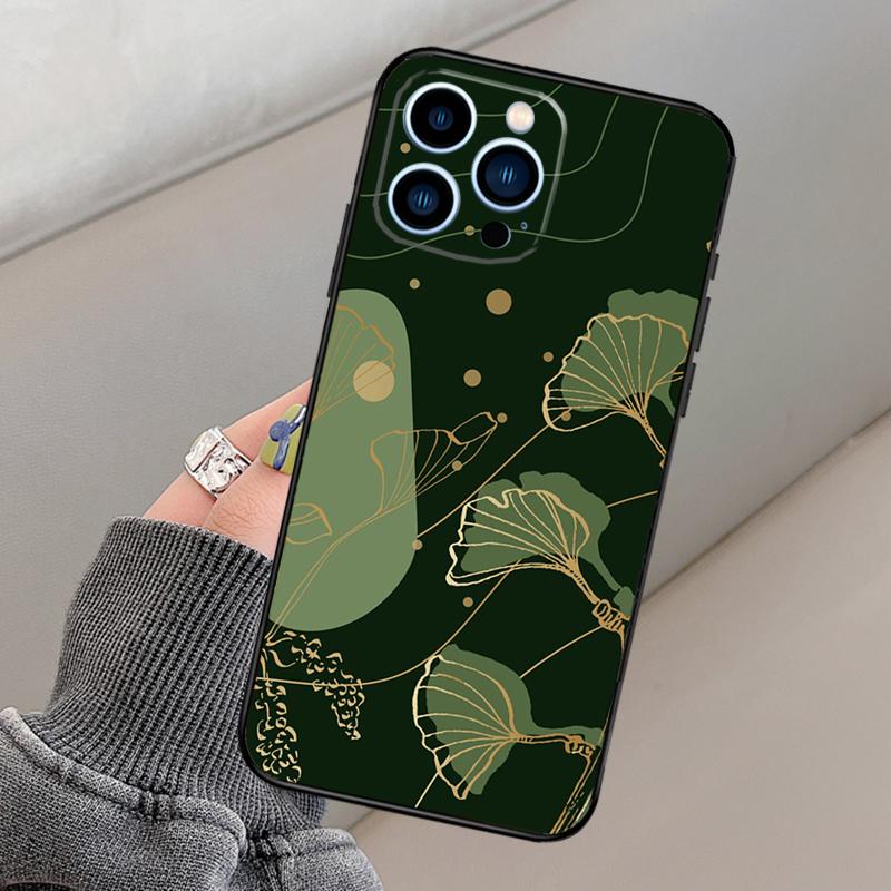 Ginkgo Leaf Gold Fol Art Soft Case For iPhone 17 Pro Max Cover For iPhone 17 Air Coque For iPhone 17 Capa