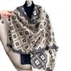 Four-Leaf Flower Fashion Women'S Imitation Cashmere Fringed Warm Scarf Air Conditioner Shawl Scarf Explosion