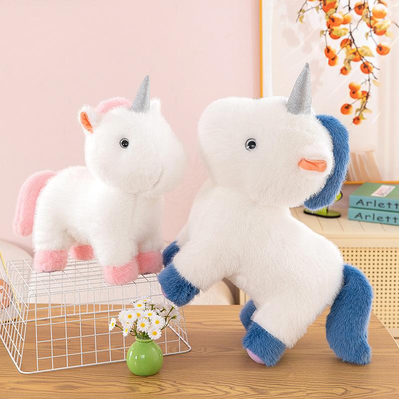 New Cute Unicorn Doll Plush Toy Pony Doll Girl Comforting Rag Doll Birthday Gift
