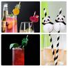 50pcs Creative Paper Straws Disposable Biodegradable Paper Environmental Straws Party Juice Cocktail Decoration Straws